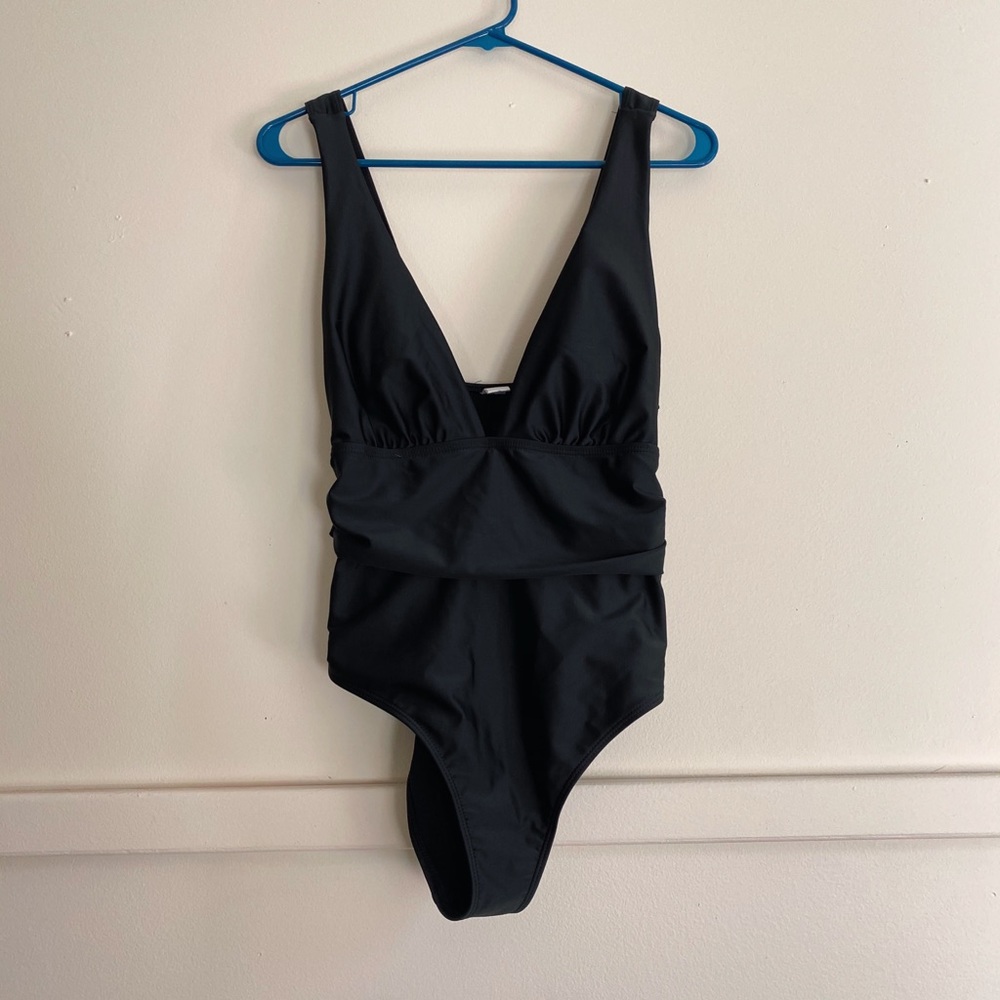 Black one piece swimsuit